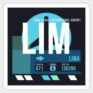 Lima (LIM) Airport Code Baggage Tag Sticker